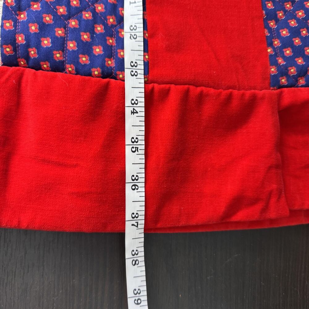 Vintage Chessa Davis Skirt Womens Patchwork Quilted Lace Boho Cottagecore 70s - Picture 15 of 16
